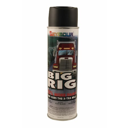 Seymour Midwest Big Rig Heavy-Duty Industrial Enamel Flat Black 16 Oz 20-1633
